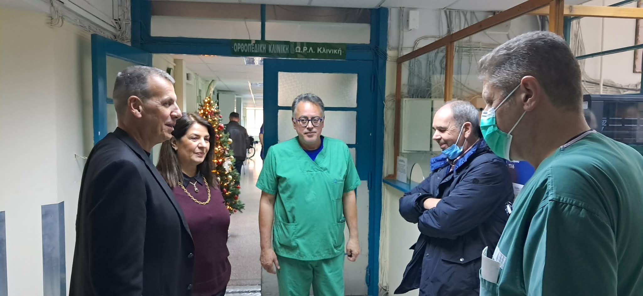 Ο Δήμαρχος Σπάρτης στο Γενικό Νοσοκομείο Λακωνίας