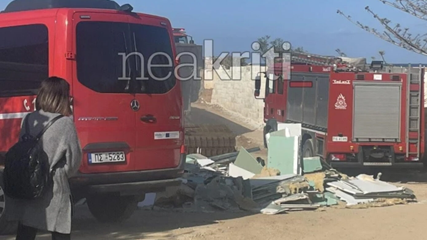 Πυρκαγιά σε εργοτάξιο ξενοδοχείου στον δήμο Χερσονήσου, Ηράκλειο