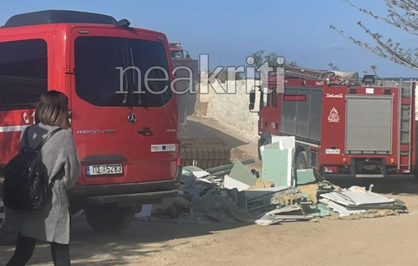 Πυρκαγιά σε εργοτάξιο ξενοδοχείου στον δήμο Χερσονήσου, Ηράκλειο