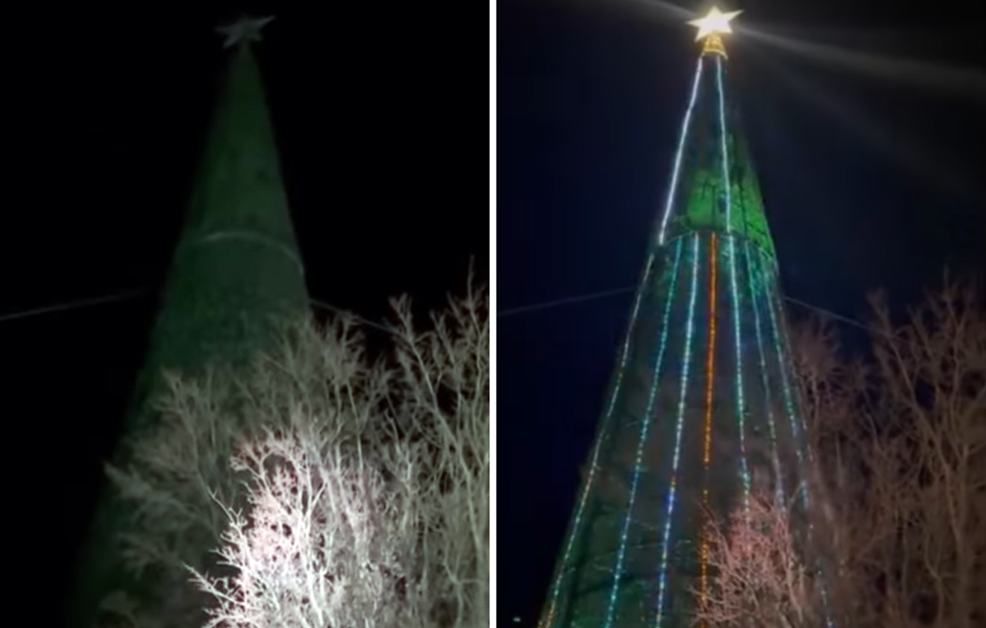 Φωταγωγήθηκε στην Κρήτη το γιγάντιο χριστουγεννιάτικο δέντρο, «το μεγαλύτερο της Ευρώπης», όπως το αποκαλούν – Δείτε βίντεο