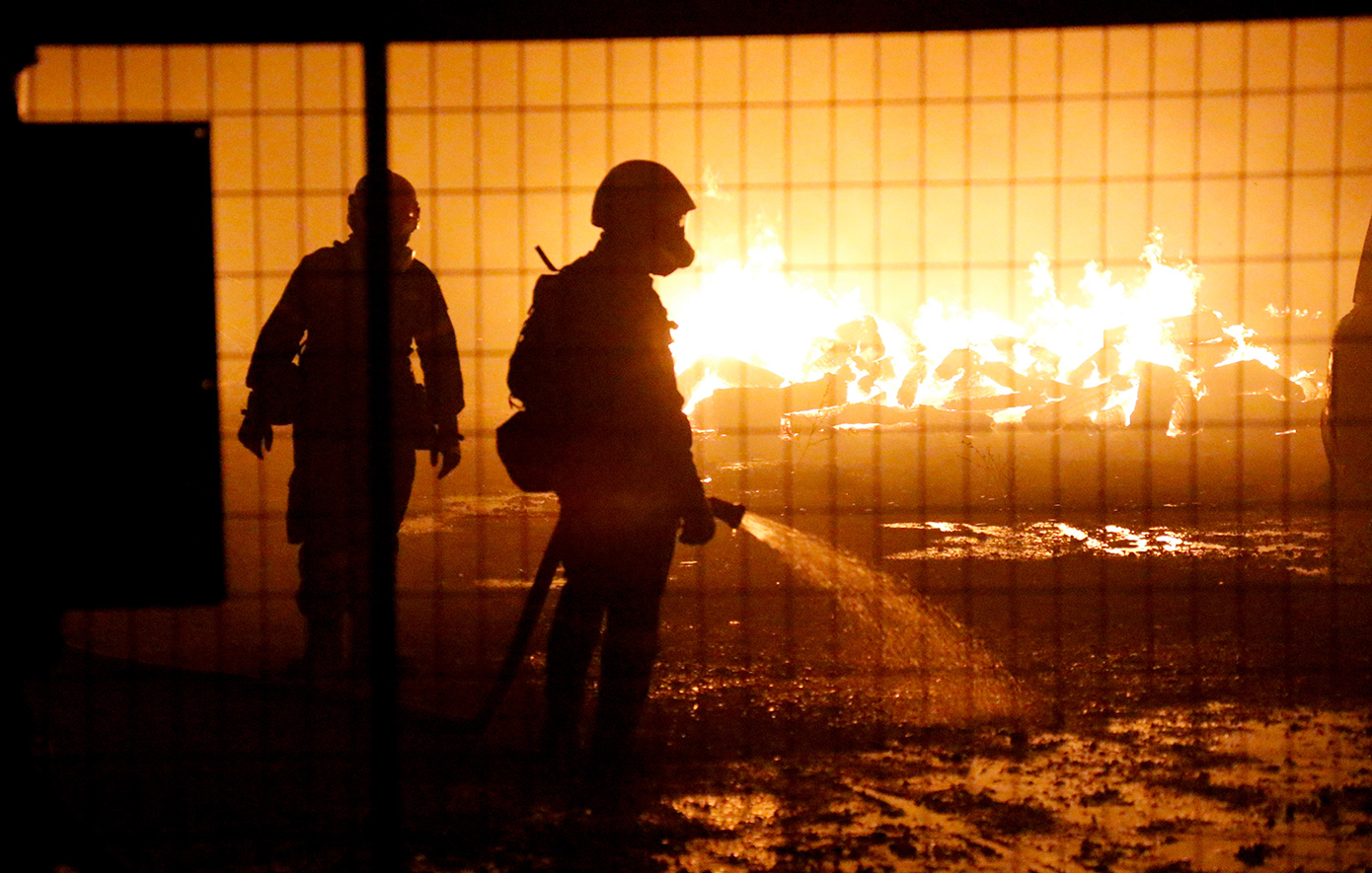 Πυρκαγιά σε επιχείρηση ανακυκλώσιμων υλικών στα Διαβατά Θεσσαλονίκης