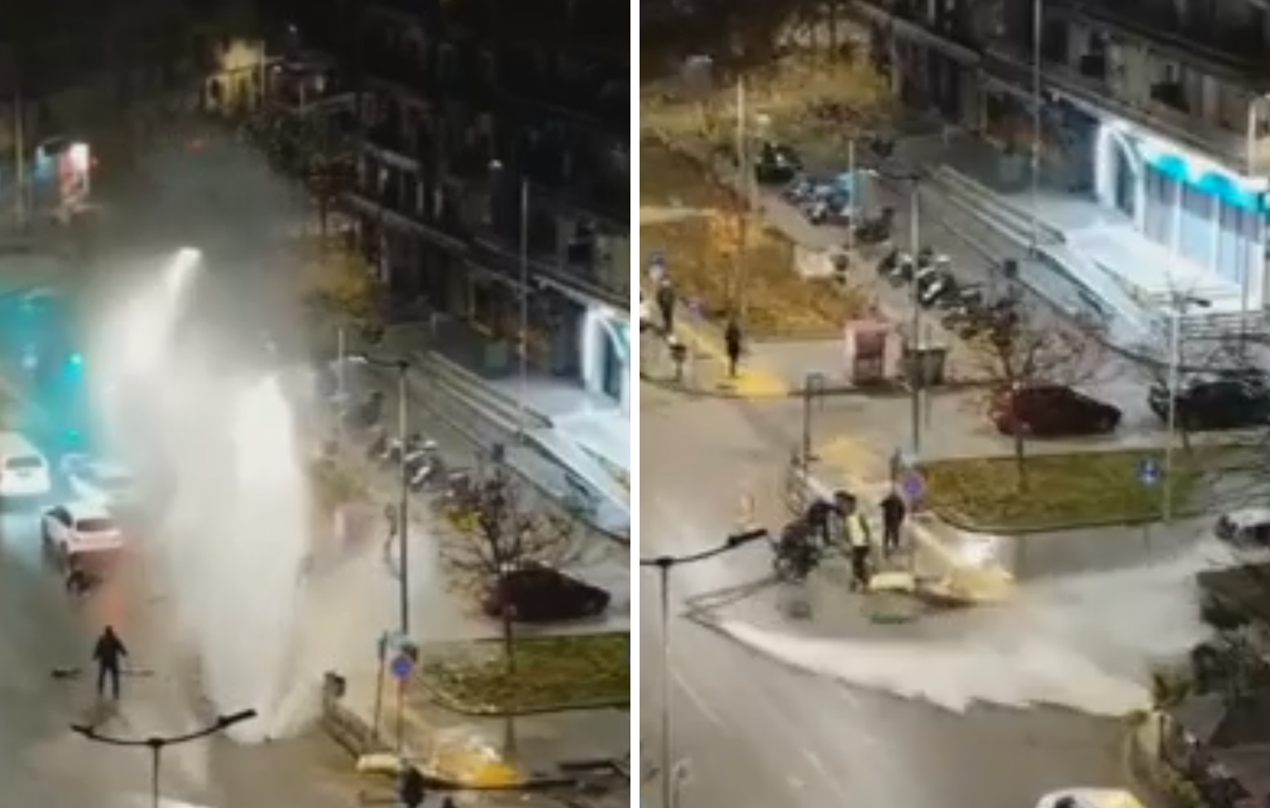 Θεσσαλονίκη: Καθηλωτικό βίντεο από το ατύχημα στην Αγίου Δημητρίου – Η στιγμή που ο αγωγός «εκσφενδονίζει» τους εργάτες