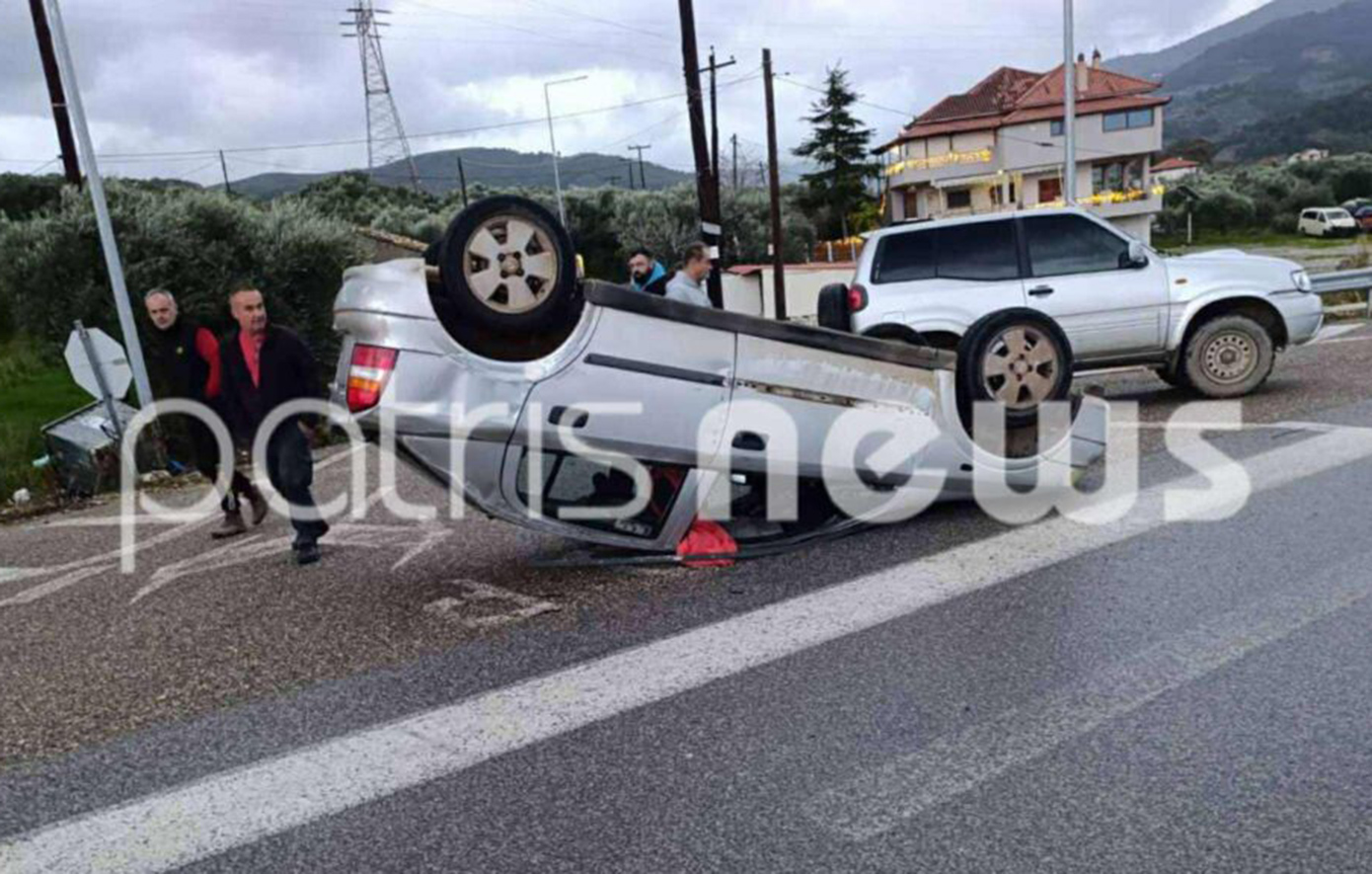 Ανεμοστρόβιλος στο Γιαννιτσοχώρι Ηλείας ανέτρεψε αυτοκίνητο εν κινήσει – Ζημιές και σε θερμοκήπια