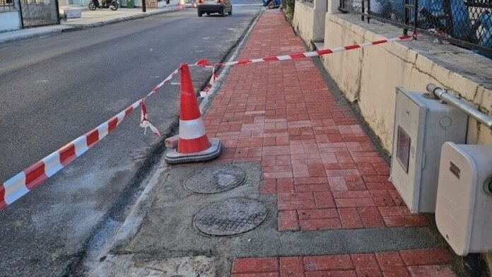 Καινούρια πεζοδρόμια στην οδό 25ης Μαρτίου στον Δήμο Κατερίνης