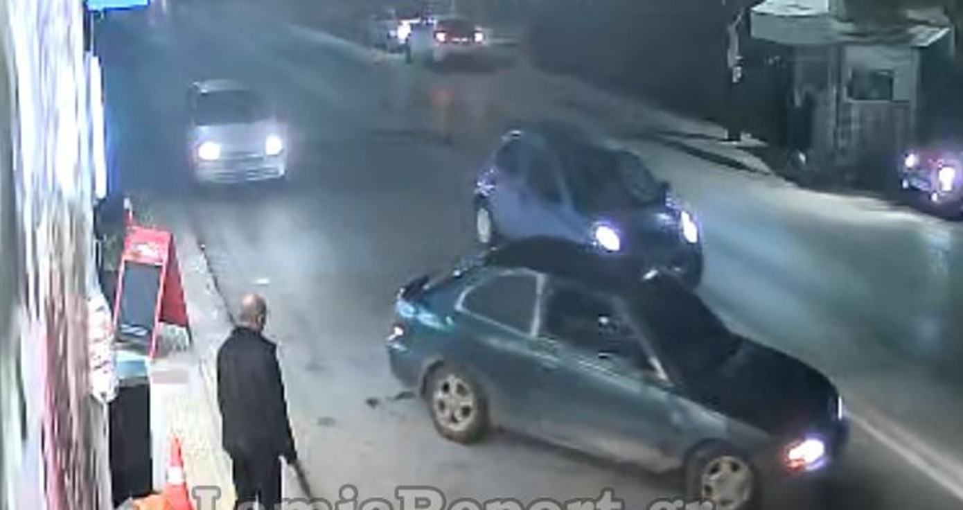 Λαμία: Μεθυσμένοι δράστες παραλίγο να προκαλέσουν ατύχημα – Δείτε το βίντεο