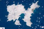 Η Λήμνος ντυμένη στα λευκά: Η δορυφορική εικόνα που θυμίζει Αρκτικό Kύκλο