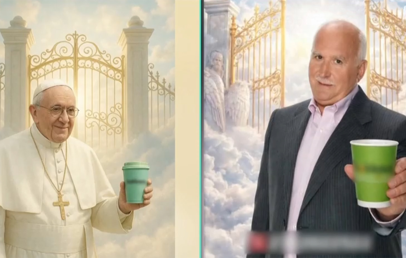 Αντιδράσεις για διαφήμιση καταστήματος στη Μεσσήνη: Παρουσιάζει τον Γιώργο Παπαδάκη να απολαμβάνει καφέ στον παράδεισο