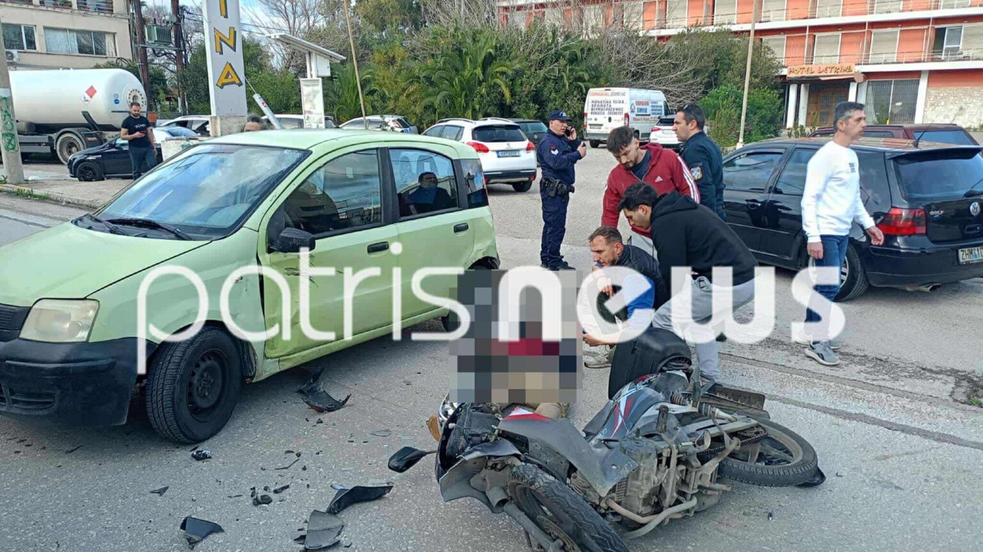 Πύργος: Μηχανάκι συγκρούστηκε με ΙΧ σε αναστροφή – Ένας τραυματίας