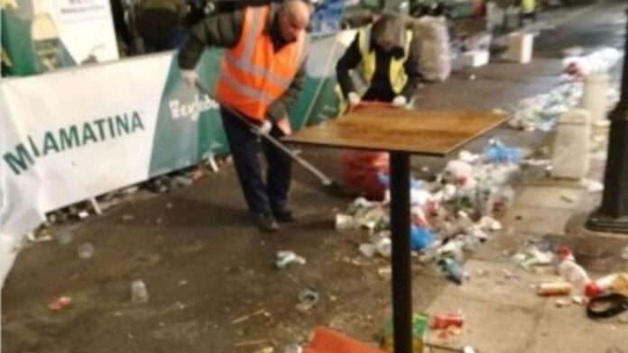 Επτακόσιοι τόνοι απορριμμάτων συλλέχθηκαν στη Θεσσαλονίκη από τις Πρωτοχρονιάτικες εκδηλώσεις – «Ανταποκριθήκαμε στην πίεση των ημερών»