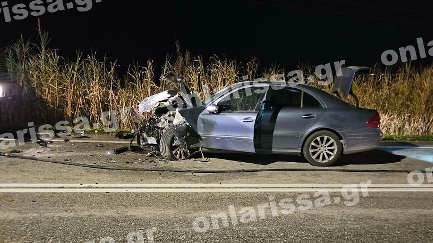 Θανατηφόρο τροχαίο με 31χρονο θύμα από μετωπική σύγκρουση στη Λάρισα