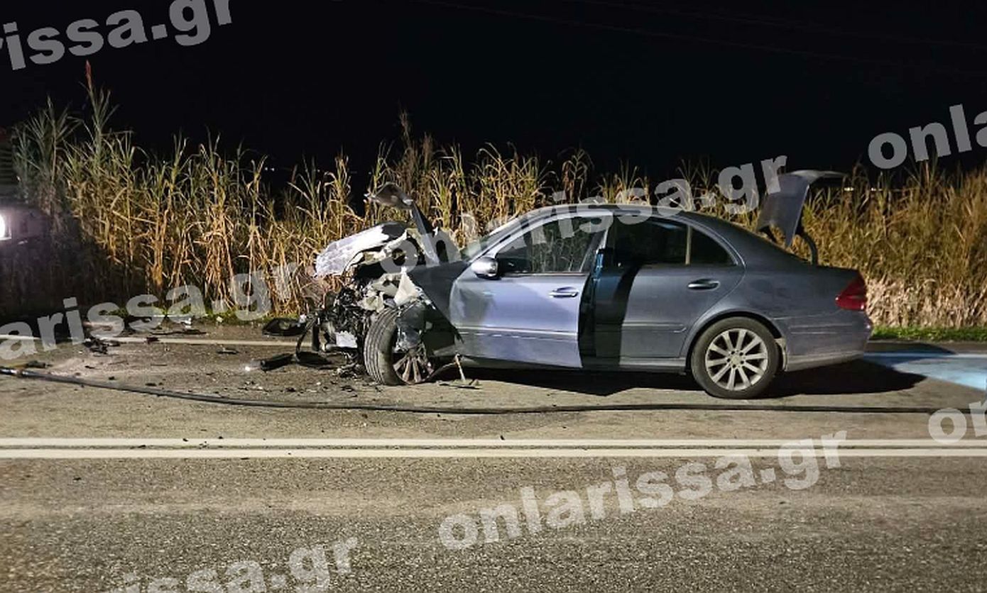 Θανατηφόρο τροχαίο με 31χρονο θύμα από μετωπική σύγκρουση στη Λάρισα