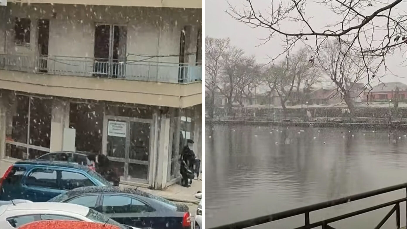 Σφοδρή χιονόπτωση στην καρδιά των Ιωαννίνων, παρακολουθήστε βίντεο – Η πρόγνωση για τις επόμενες ημέρες