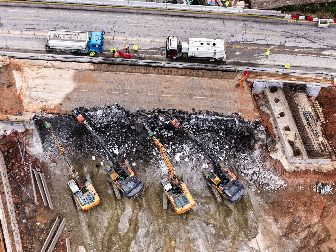 Άρχισε η κατεδάφιση της γέφυρας Πανοράματος στην Περιφερειακή Οδό Θεσσαλονίκης