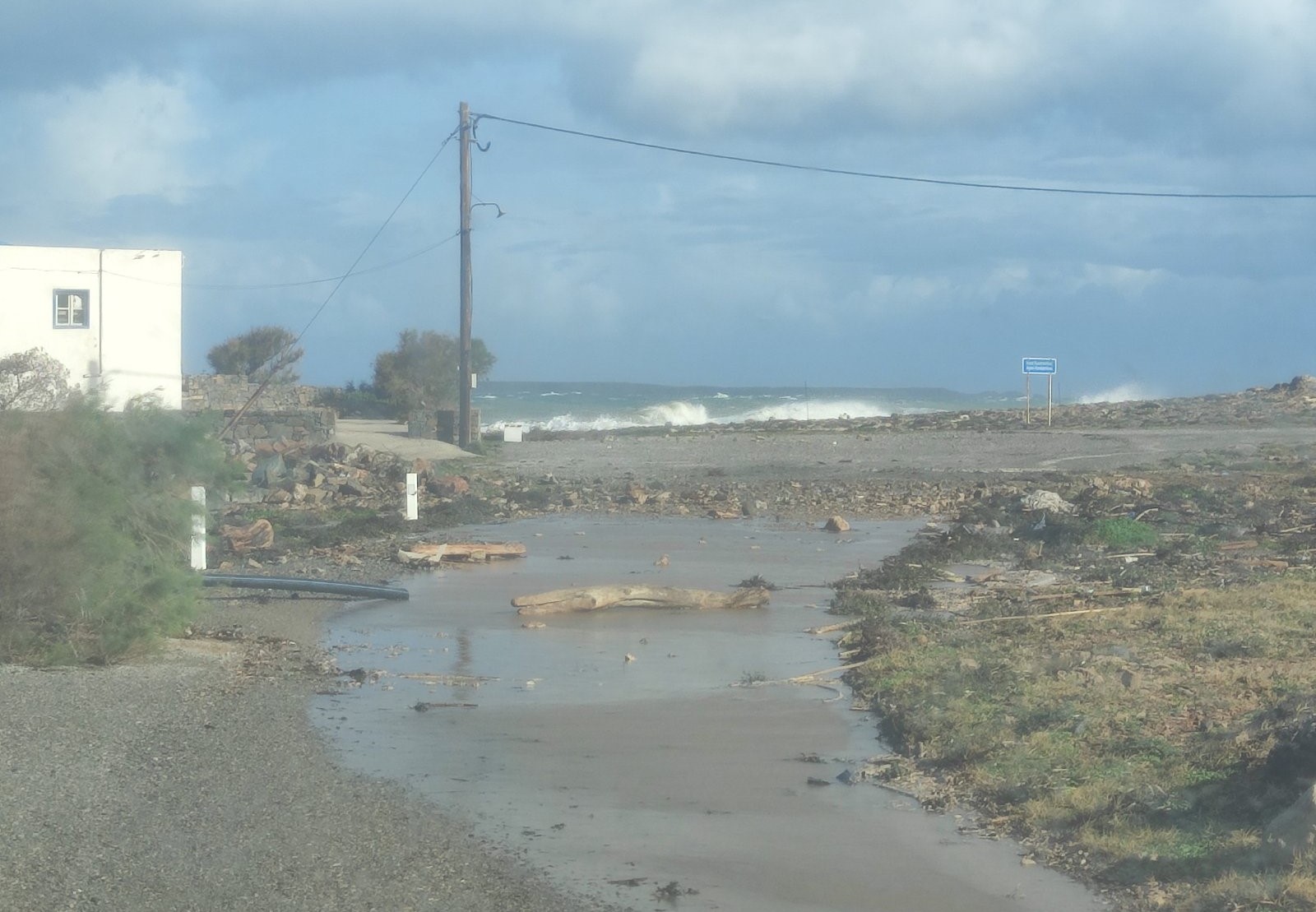 Δήμος Κάσου: Κλειστό τμήμα του οδικού δικτύου εξαιτίας κακοκαιρίας