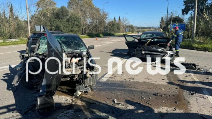 Σοβαρό τροχαίο στον Πύργο: Μετωπική σύγκρουση αυτοκινήτων με 4 τραυματίες – Ένας σε κρίσιμη κατάσταση