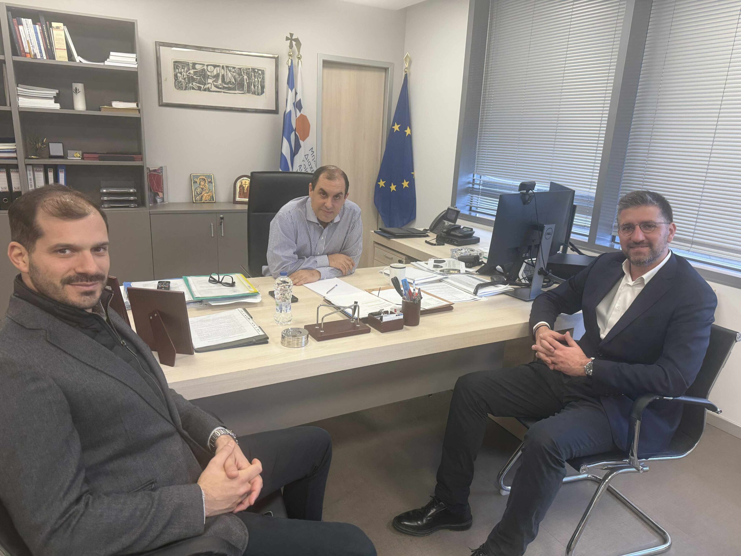 Σύσκεψη δημάρχου Μαλεβιζίου με τον Υφυπουργό Πολιτικής Άμυνας