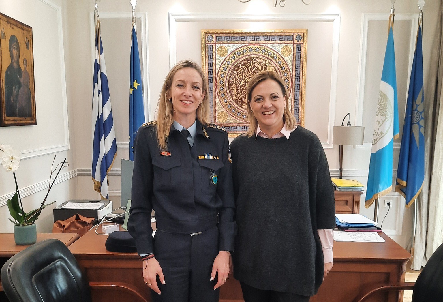 Συνάντηση της Δημάρχου Σερρών με την καινούργια Αστυνομική Διευθύντρια