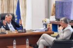 Συνάντηση με επικεφαλής τον Περιφερειάρχη ΑΜΘ, Χρ. Τοψίδη, στο Δημαρχείο Νέστου
