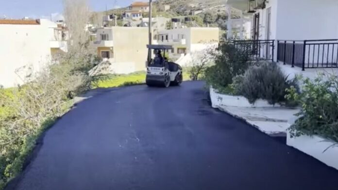 Δ.Σητείας: Ολοκληρώνεται η αναβάθμιση της οδικής ασφάλειας στην περιοχή “Πετράς”