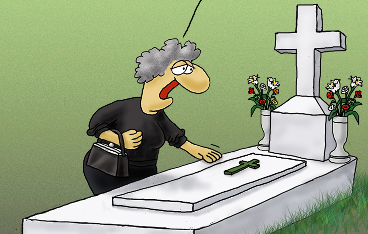 Το αστείο σκίτσο του Αρκά με τη χήρα, τον άντρα και τον «φίλο» της