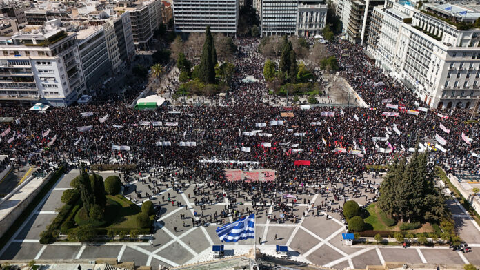 Διαδήλωση για τα Τέμπη στο Σύνταγμα: 128 προσαγωγές και τρεις συλλήψεις