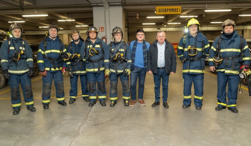 Δ. Κατερίνης: Εκπαίδευση της Πυροσβεστικής στο Δημοτικό Πάρκινγκ Polis A.E.