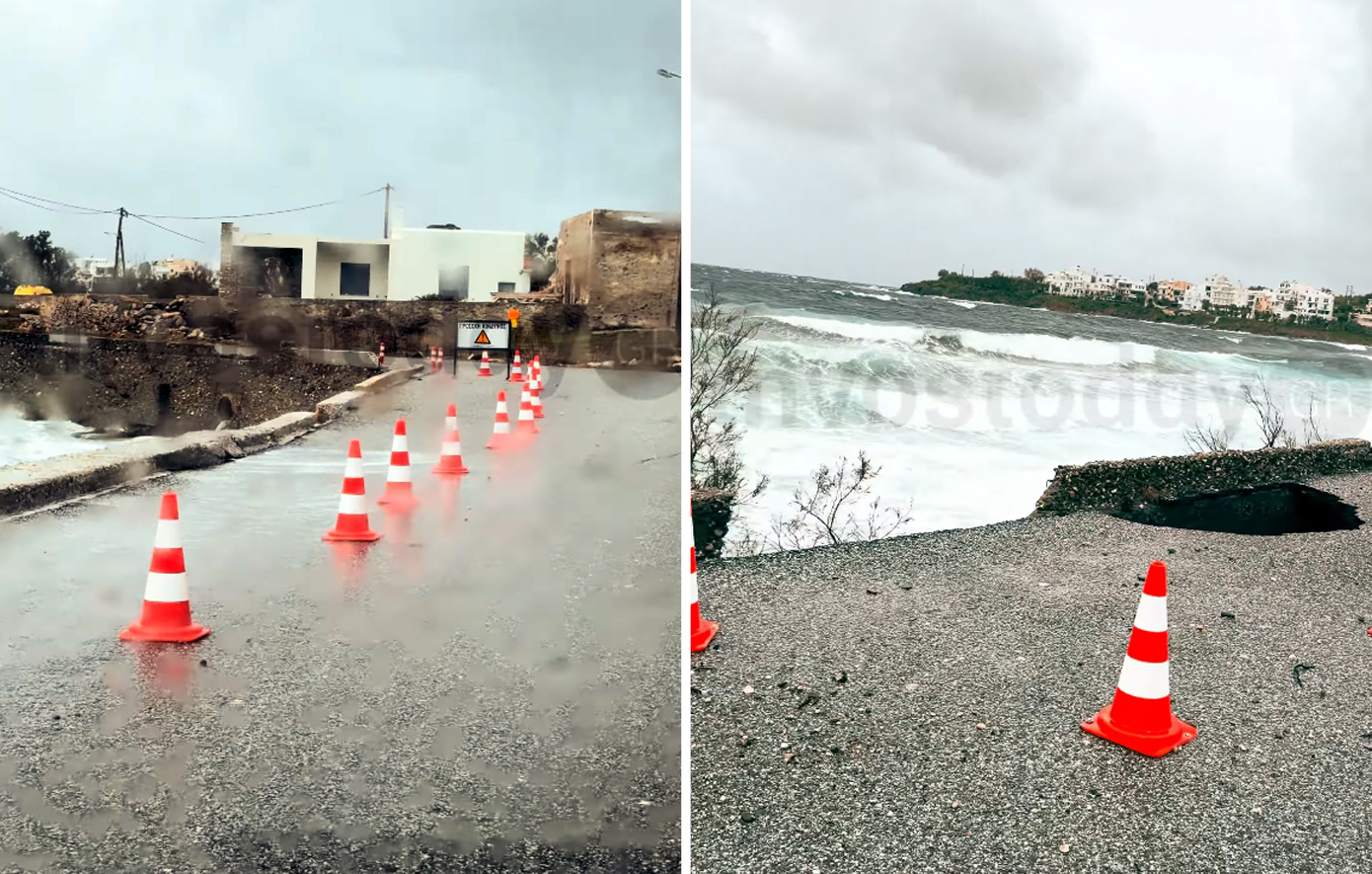 Σε κατάσταση έκτακτης ανάγκης η Τήνος από την κακοκαιρία – Μεγάλες οι ζημιές στο νησί