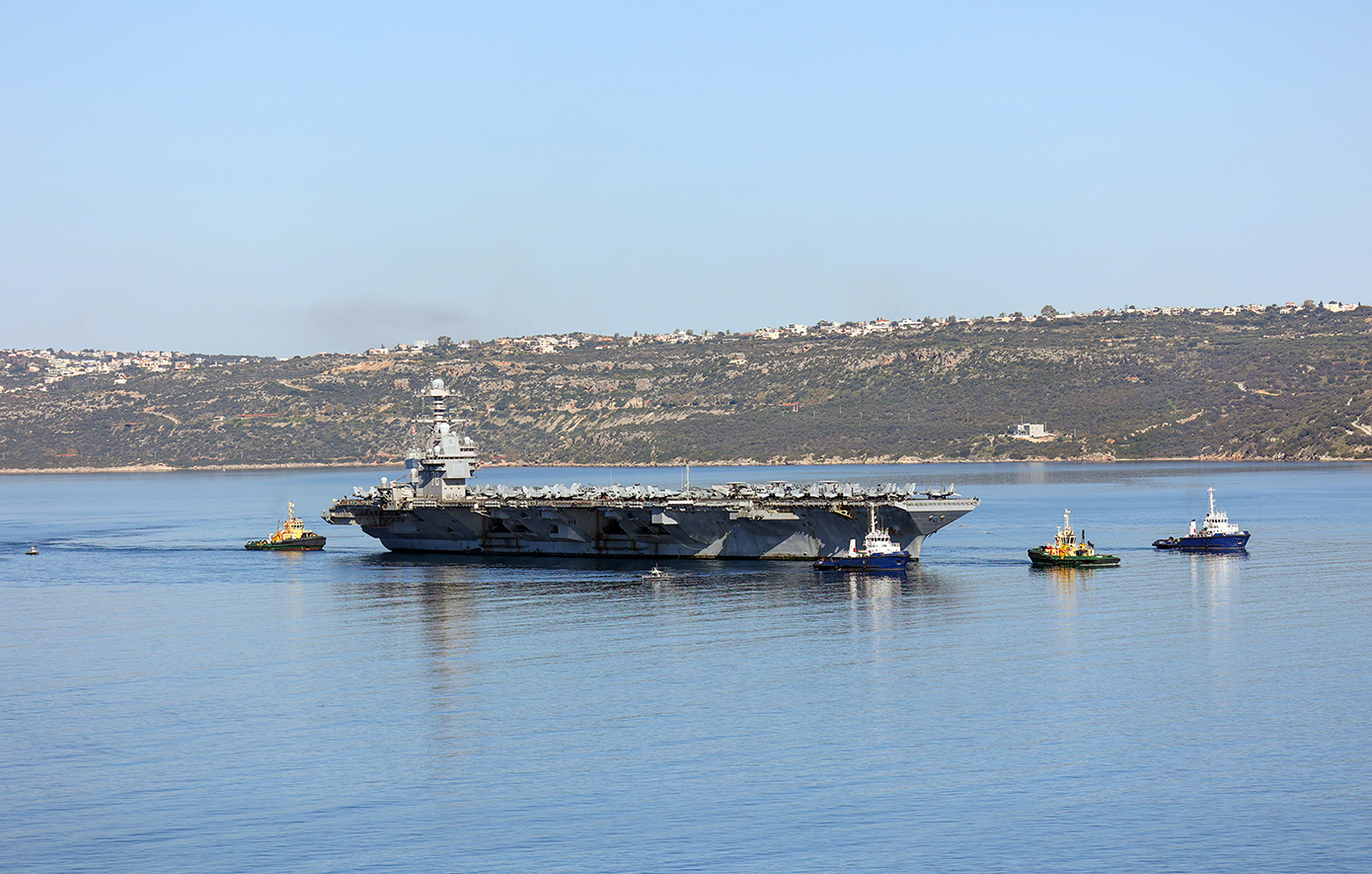 Αναχώρησε από τη Σούδα το αεροπλανοφόρο Gerald Ford, το μεγαλύτερο πολεμικό σκάφος στον κόσμο