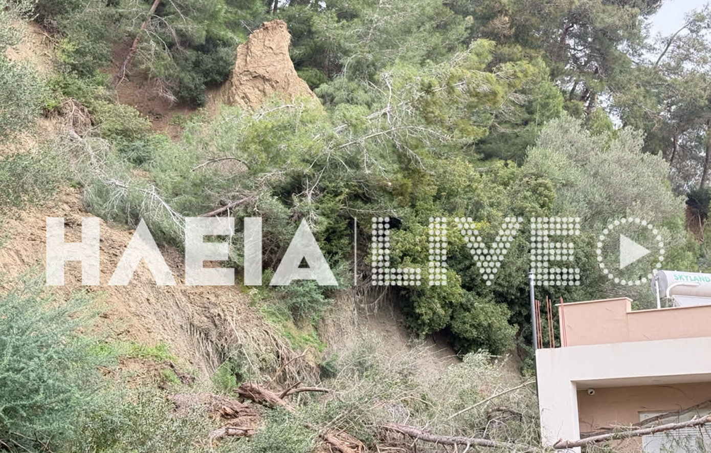 Γιγάντιος βράχος 40 τόνων απειλεί σπίτια στο Κατάκολο: Έντονη ανησυχία στους κατοίκους