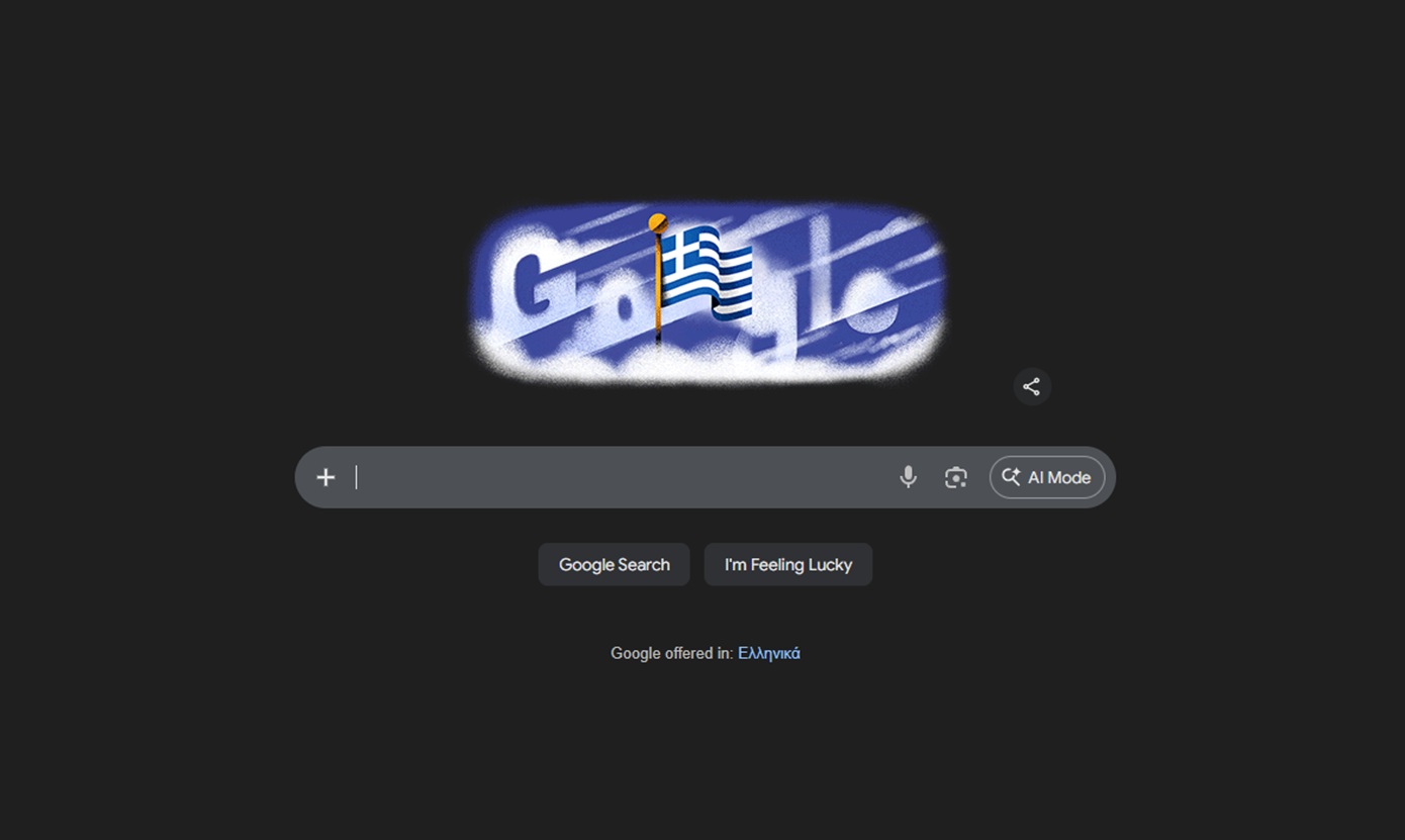 Η Google ντύνεται «γαλανόλευκη» για την 25η Μαρτίου – Ψηφιακός φόρος τιμής στην Ελληνική Επανάσταση από το Google Doodle