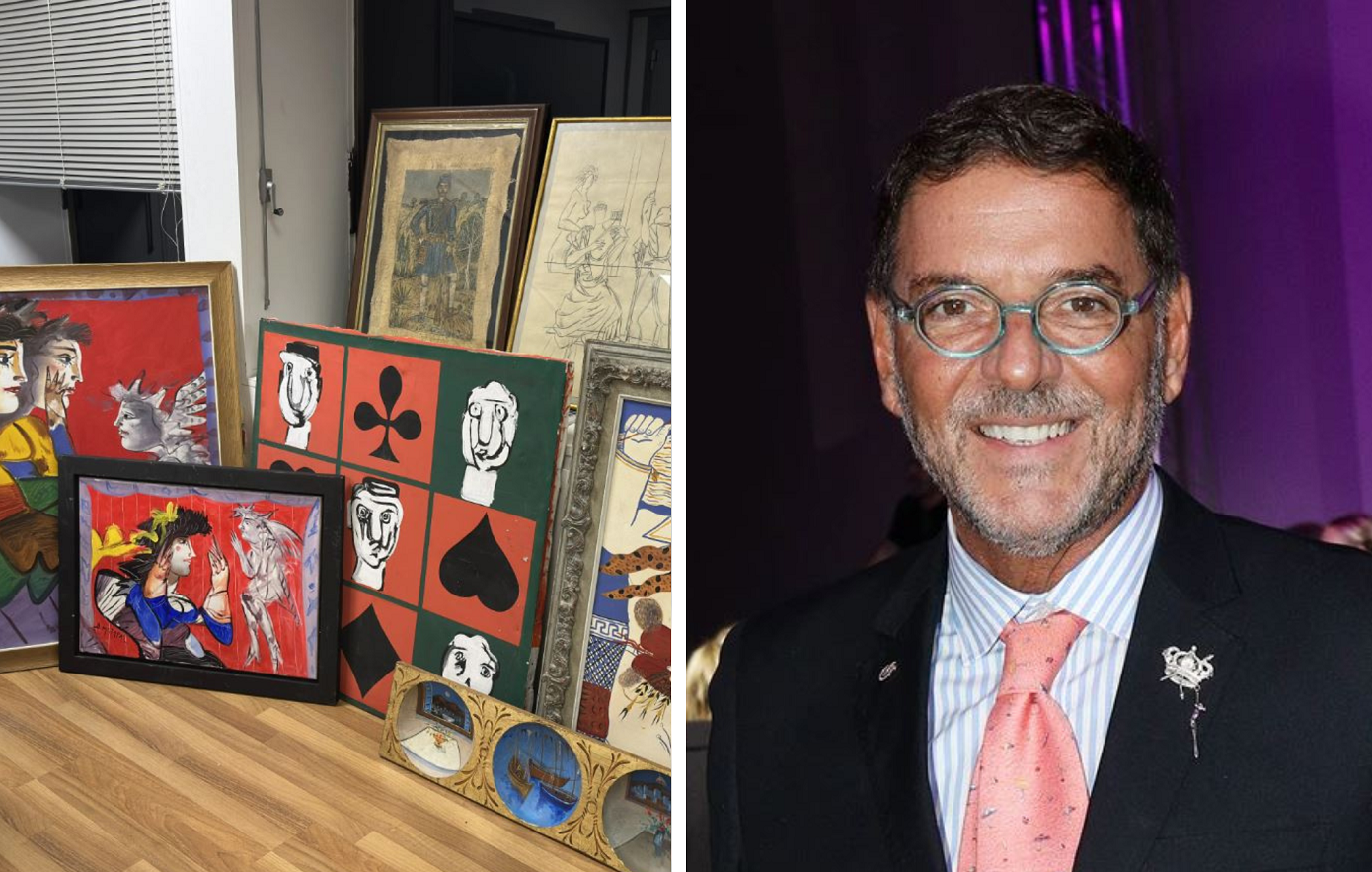 Φρέσκες εικόνες από την επιδρομή στον Γιώργο Τσαγκαράκη – Έργα τέχνης, αρχαία αντικείμενα, χιλιάδες ευρώ και δολάρια, ακόμη και όπλο