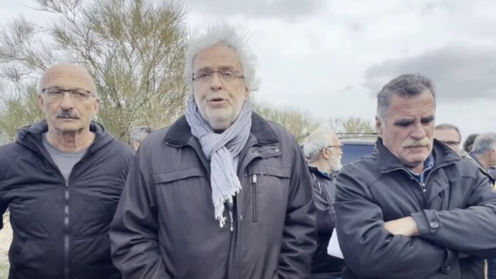 Ο Δήμαρχος Σητείας στη διαμαρτυρία ενάντια στην εγκατάσταση λατομείου στο Κατσιδόνι