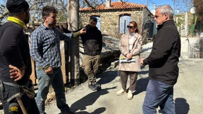 Επίσκεψη Δημάρχου Μυτιλήνης στα έργα σε Μεγαλοχώρι και Παλαιοχώρι