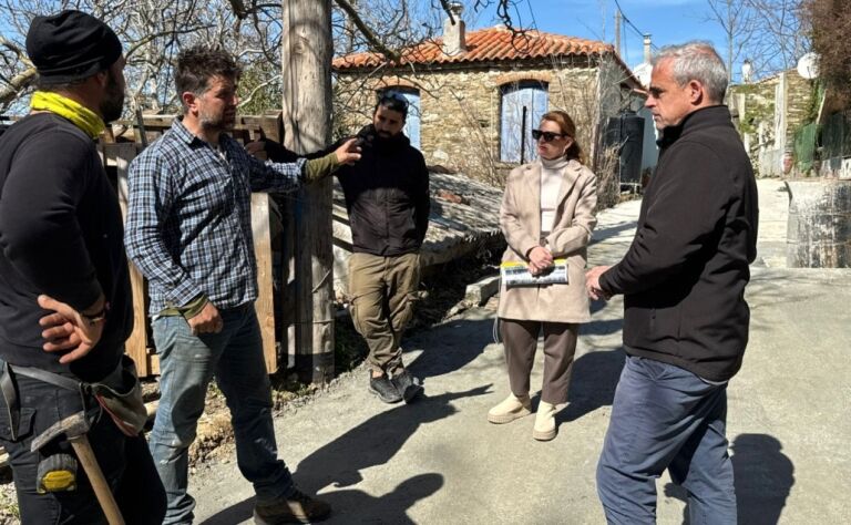 Επίσκεψη Δημάρχου Μυτιλήνης στα έργα σε Μεγαλοχώρι και Παλαιοχώρι