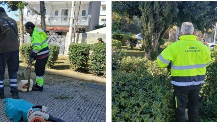 Δ.Αμαρουσίου: Εργασίες καθαριότητας και καλλωπισμού σε Στούντιο Α, Άγιο Θωμά και Ψαλίδι