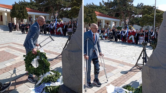 Συγκίνηση στον Άγιο Ευστράτιο: Η πρώτη δημόσια εμφάνιση του δημάρχου μετά την επέμβαση αφαίρεσης όγκου