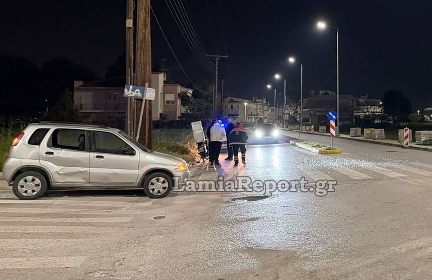 Αυτοκίνητο χτύπησε μηχανάκι σε διασταύρωση στη Λαμία – Τραυματισμός δικυκλιστή