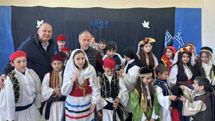Η Δημοτική Αρχή Γορτυνίας στις σχολικές εκδηλώσεις της 25ης Μαρτίου