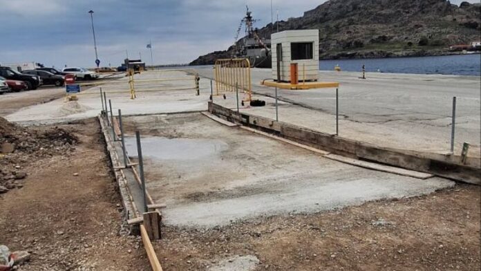 Λειτουργεί η απολυμαντική τάφρος για αφθώδη πυρετό στο νέο λιμάνι Μύρινας
