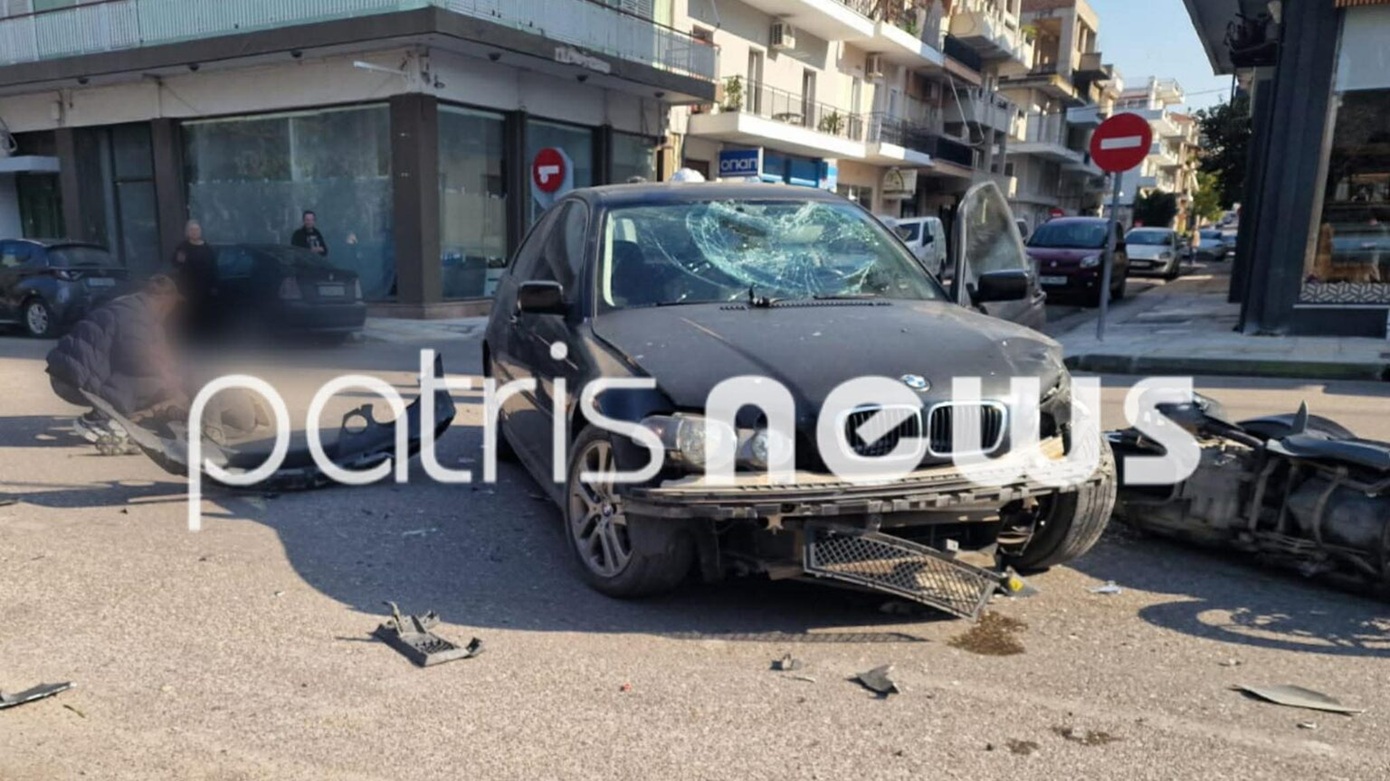 Σοβαρό ατύχημα στον Πύργο: Μοτοσικλετιστής συγκρούστηκε με αυτοκίνητο – Στο νοσοκομείο ο οδηγός της μηχανής