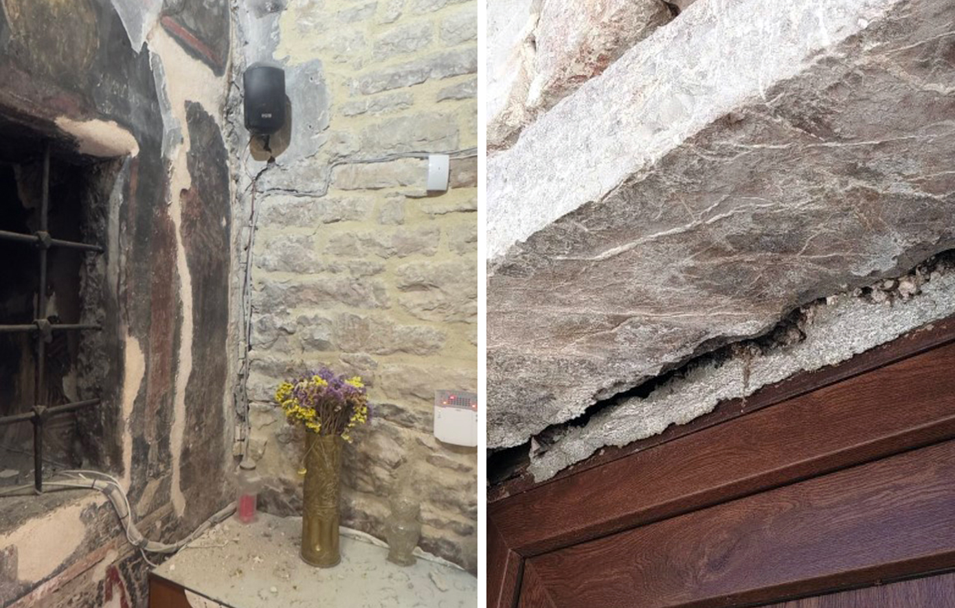 Σημαντικές καταστροφές από τον σεισμό στη Μονή Παναγιάς Σπηλιάς στη Στεφανιάδα Αργιθέας – Ράγισε στα δύο το καθολικό