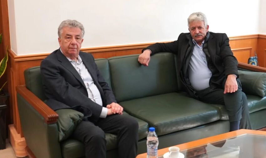 Συνάντηση του Περιφερειάρχη Κρήτης με τον Δήμαρχο Οροπεδίου Λασιθίου