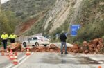 Χανιά: Κατολισθήσεις λόγω σφοδρής βροχόπτωσης – Δυσκολίες στον ΒΟΑΚ