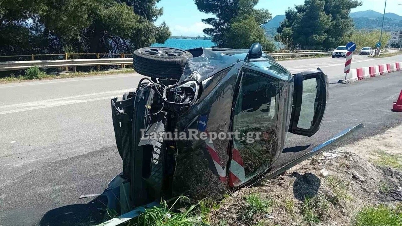 Όχημα ανατράπηκε μετά από σύγκρουση με άλλο ΙΧ στην παραλία του Αγίου Κωνσταντίνου – Χωρίς σοβαρούς τραυματισμούς