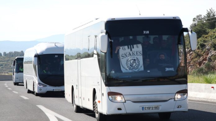 Τελικός Κυπέλλου: Καραβάνι λεωφορείων με οπαδούς του ΟΦΗ προς Βόλο