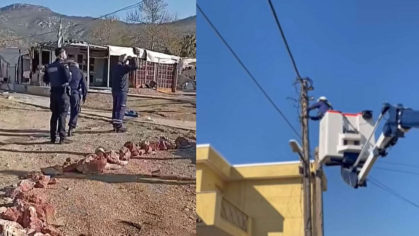 Επιχείρηση της αστυνομίας και ΔΕΔΔΗΕ σε καταυλισμούς Ρομά στα Άνω Λιόσια για κλοπές ρεύματος – Παρακολουθήστε το βίντεο