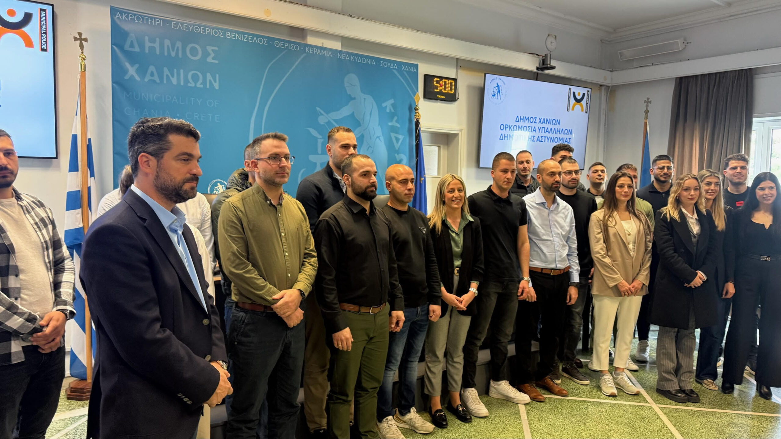 Ορκίστηκαν οι 22 καινούργιοι δημοτικοί αστυνομικοί στον Δήμο Χανίων