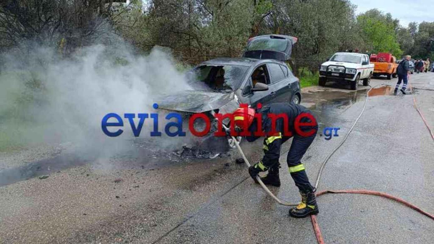 Πανικός για οικογένεια στην Εύβοια – Το όχημά τους τυλίχθηκε στις φλόγες εν κινήσει