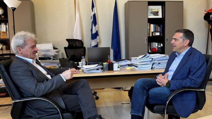 Σύσκεψη Δημάρχου Ηρακλείου Α. Καλοκαιρινού με τον Αλέξη Τσίπρα