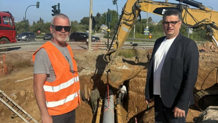 Επιθεώρηση του Δημάρχου Ανδραβίδας-Κυλλήνης στο έργο ύδρευσης Βουπρασίας